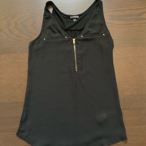 Express zip front tank top